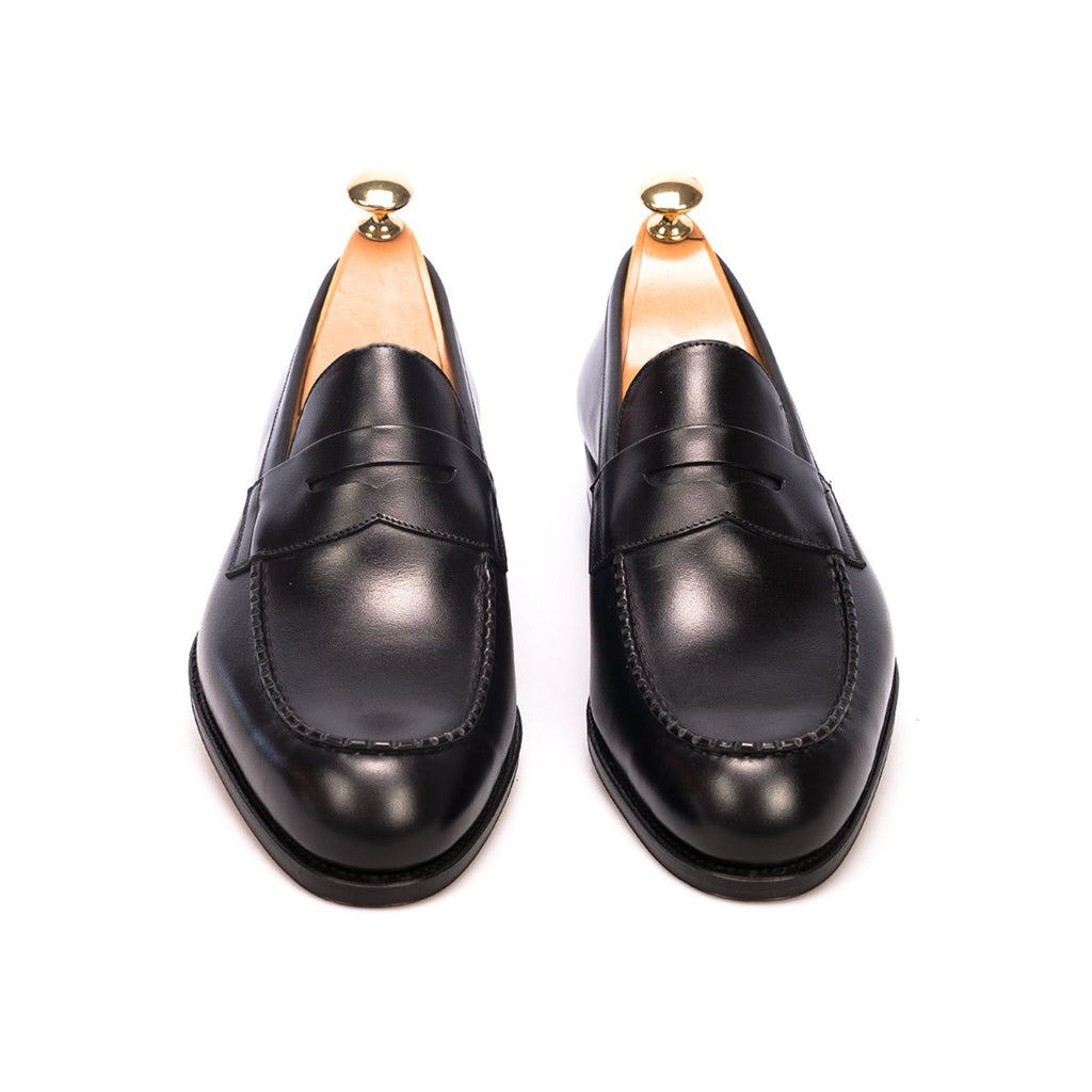Carmina Black Penny Loafers