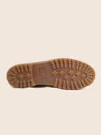 Cognac leather lug-sole boat boots