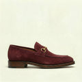 Burgundy Suede Lucente Penny Loafer Shoes