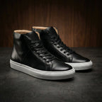 Black Leather Coleman Sneaker Boots