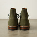 Men's Olive Green Plain-Toe Suede Ankle Boots — Headington