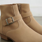 Men's Tan Suede Side-Zip Jodhpur Boots — Rawley