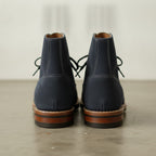 Men's Navy Blue Plain-Toe Suede Ankle Boots — Headington