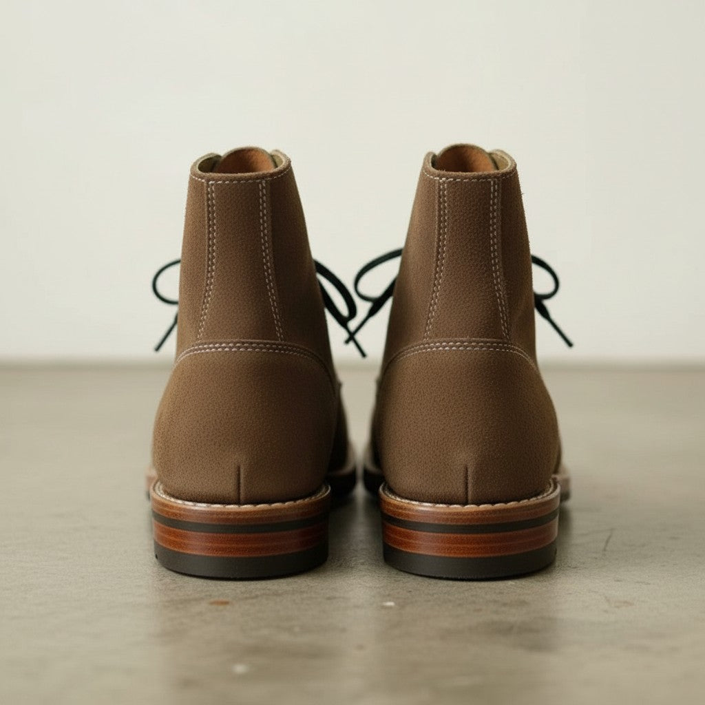Men's Brown Plain-Toe Suede Ankle Boots — Headington