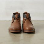 Men's Brown Plain-Toe Leather Chukka Boots — Gurford