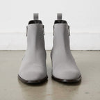 Men's Light Gray Plain-Toe Suede Ankle Boots — Milloway