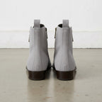 Men's Light Gray Plain-Toe Suede Ankle Boots — Milloway