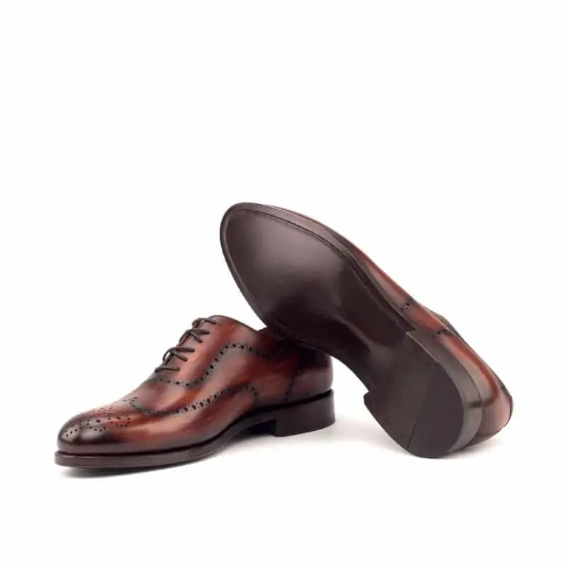 Noble's Walk Brown Black Two Tone Brogue Wholecut Derby