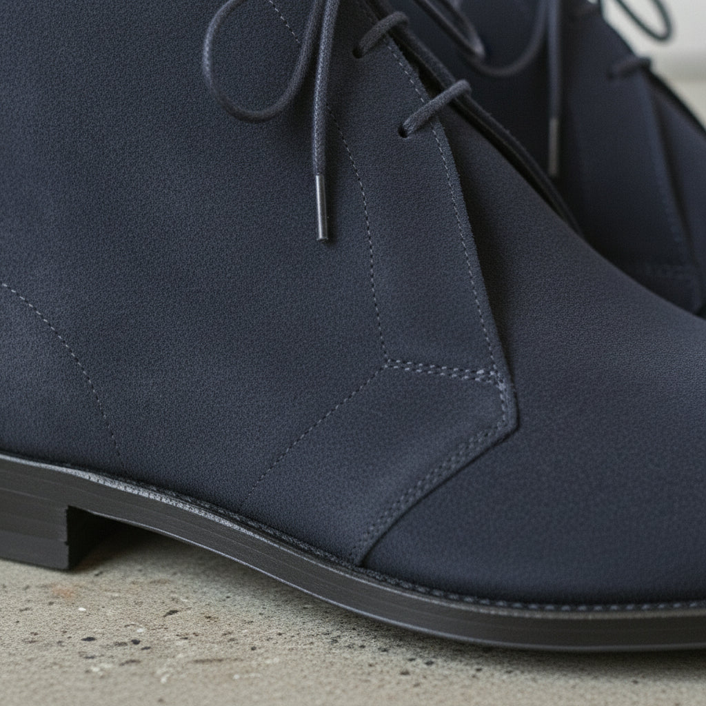 Men's Navy Blue Suede Chukka Boots — Gopham