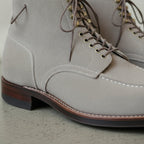 Men's Light Gray Apron-Toe Suede Derby Ankle Boots — HARROW