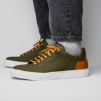 Diaz Matte Finish  Sneaker in Olive Green