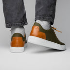 Diaz Matte Finish  Sneaker in Olive Green