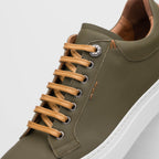Diaz Matte Finish  Sneaker in Olive Green