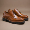 Tan Leather Orion Chunky Derby Shoes