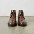 Men's Brown Patent Leather Chukka Boots — Holwood
