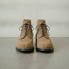 Men's Tan Apron-Toe Suede Derby Ankle Boots — HARROW