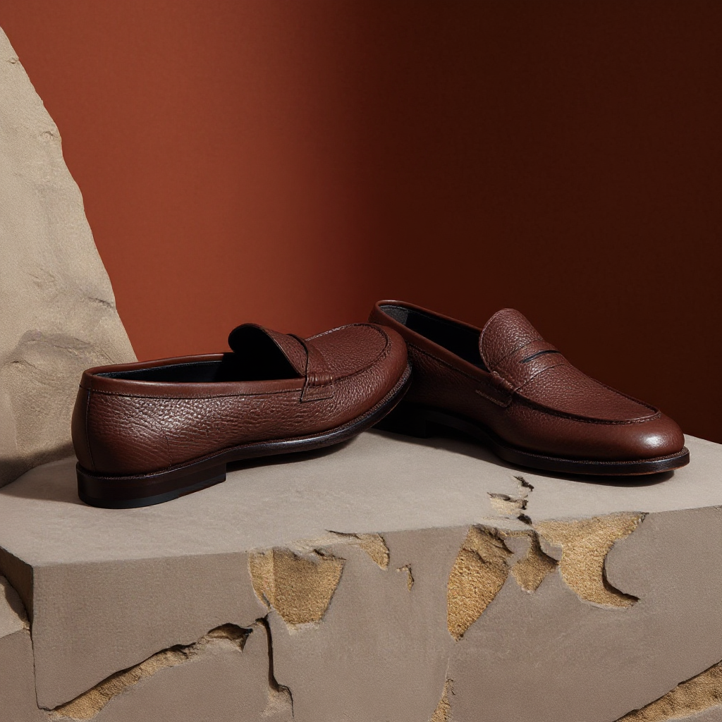 Brown Leather Demetrius Slip On Unlined Loafers - Comfort First Edition