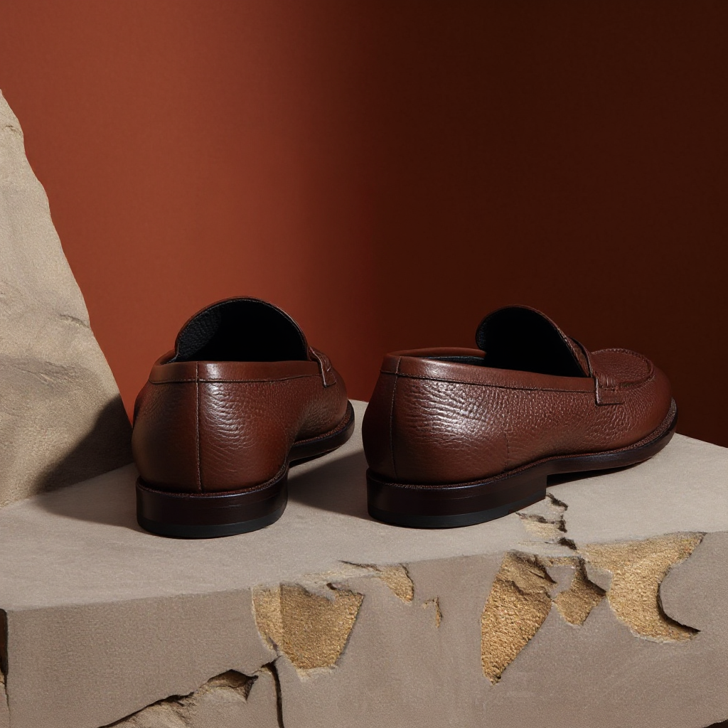 Brown Leather Demetrius Slip On Unlined Loafers - Comfort First Edition