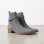 Men's Gray Suede Buckle Ankle Boots — Hampton