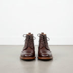 Men's Brown Wingtip Leather Derby Ankle Boots — Vatton