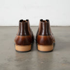 Men's Brown and Beige Cap-Toe Leather Derby Boots — hulton