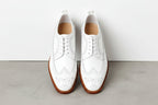 Men's White Wingtip Leather Derby Brogues —kendale