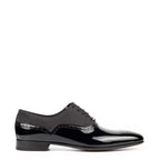 Men Patent Shiny Leather Handmade Oxford Shoe Black