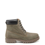Urban Leather Lace Up High Ankle Boot Green