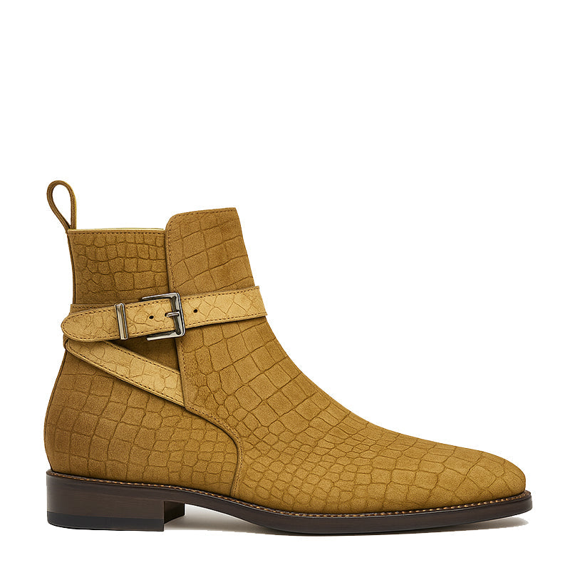 Manlio Jodhpur Croco Textured Boots