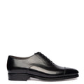 Classic Design Captoe Plain Leather Oxford Shoe Black
