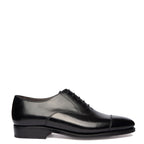 Classic Design Captoe Plain Leather Oxford Shoe Black