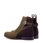 Suede Handmade Custom Leather Brown / Burgundy Jodhpur Boot