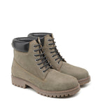 Urban Leather Lace Up High Ankle Boot Blue