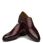 Classic Design Captoe Plain Leather Oxford Shoe Black