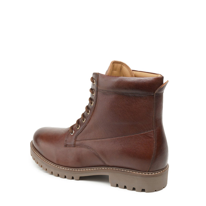 Classic Leather Lace Up Ankle Boot Brown