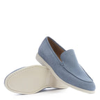 Premium Suede Leather Blue Loafer For Men