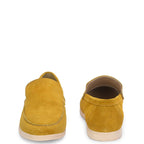Suede Leather Moccasin Olive Green Loafer Shoe For men
