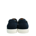 Men's Moccasin In Blue Suede