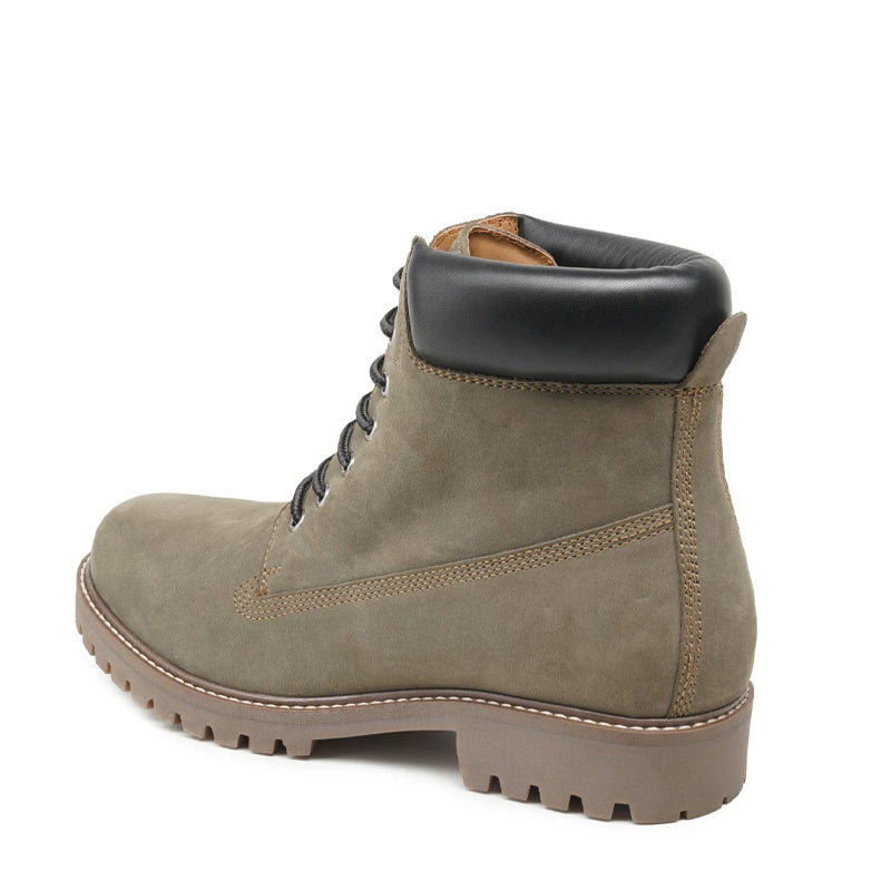 Urban Leather Lace Up High Ankle Boot Blue