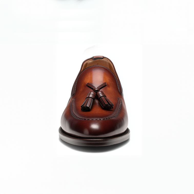 Brown Leather Barbican Tassel Loafers - ITALIAN Casual Shoes Collection AW26