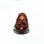 Brown Leather Barbican Tassel Loafers - ITALIAN Casual Shoes Collection AW26