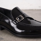 Men's Black Patent Leather Monk Strap Loafers — Lofthouse