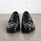 Men's Black Patent Leather Monk Strap Loafers — Lofthouse