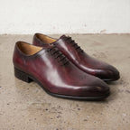 Men's Burgundy and Black Leather Oxfords — Deaton