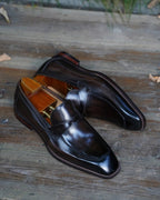 BROWN SQUARE TOE LOAFERS