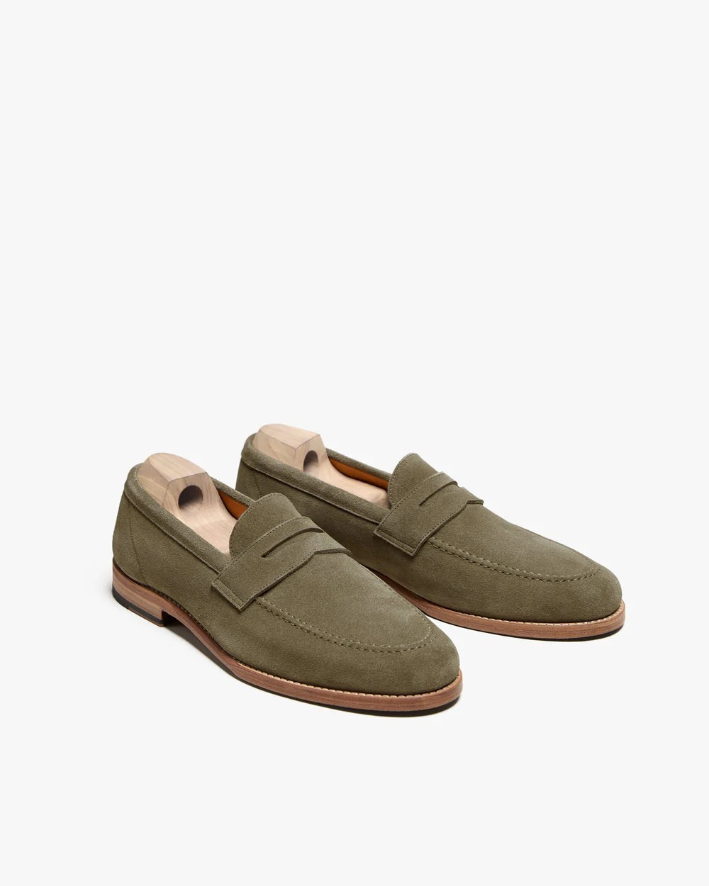 Noble's Walk Lysekil Green Suede Summer Loafers