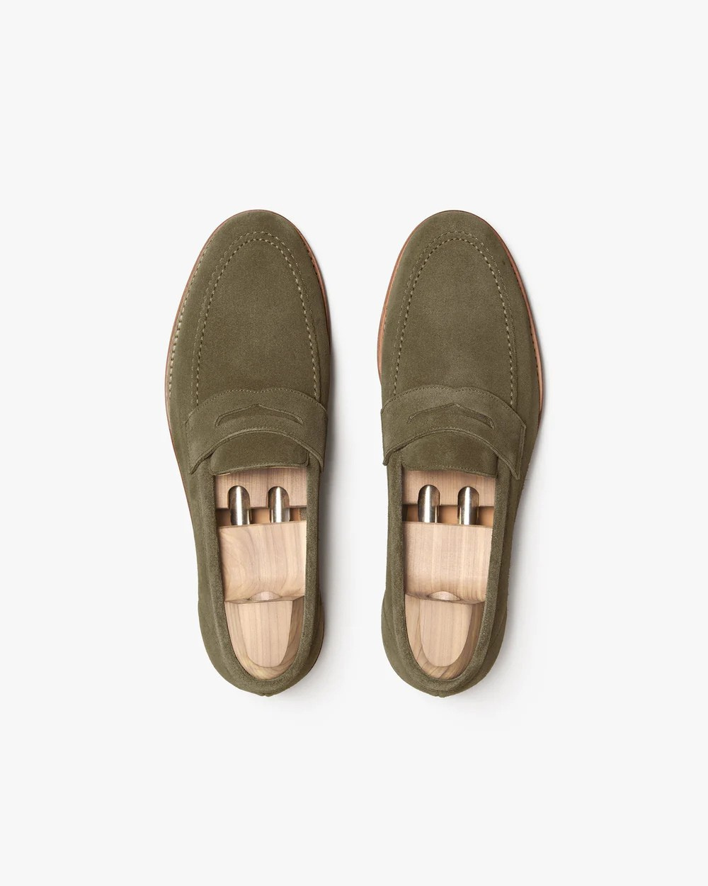 Noble's Walk Lysekil Green Suede Summer Loafers